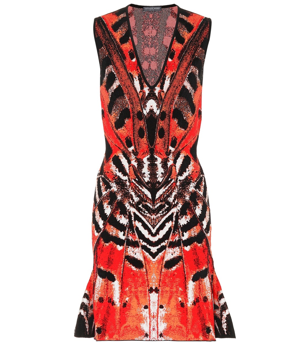 ALEXANDER MCQUEEN Jacquard knit dress